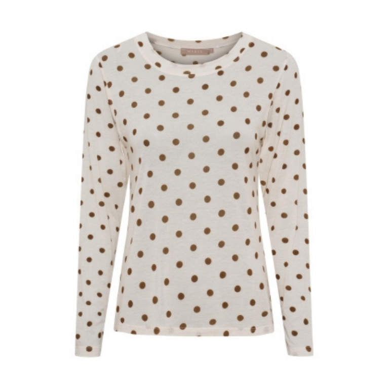 Mdc Elissa langærmet bluse med prikker fra Marta du Chateau