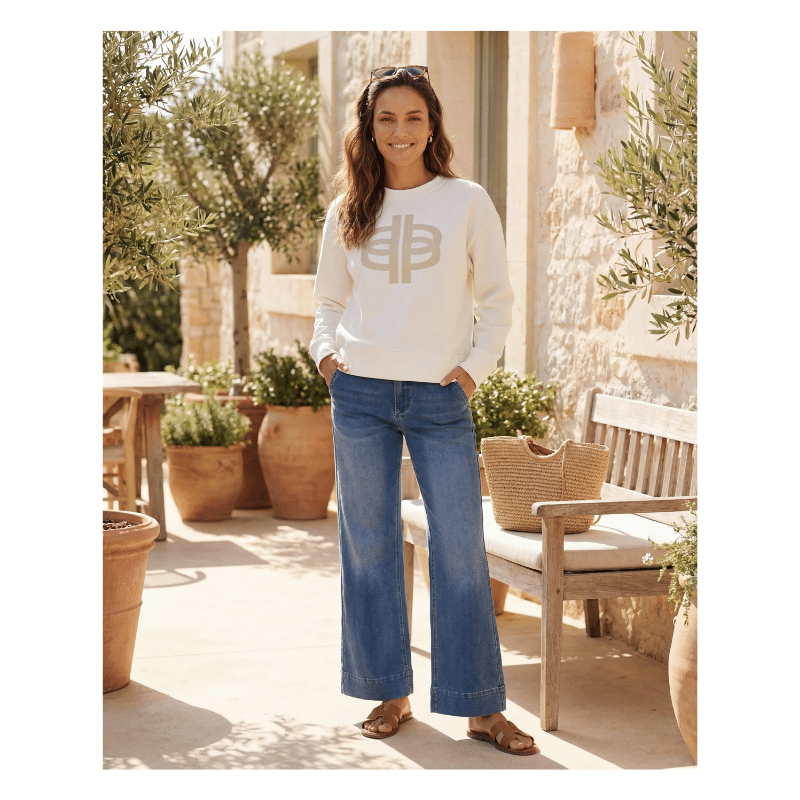 MARY SWEATSHIRT - WHITE - Billede 2