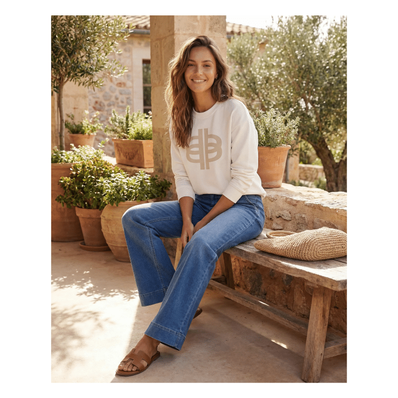 MARY SWEATSHIRT - WHITE - Billede 3