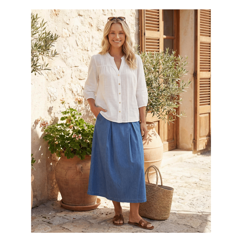 HELEN BLOUSE - WHITE - Billede 2