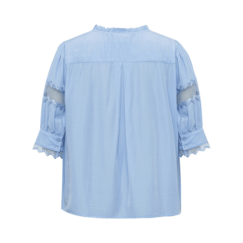 MARIA GO BLOUSE - LIGHT BLUE - Billede 2