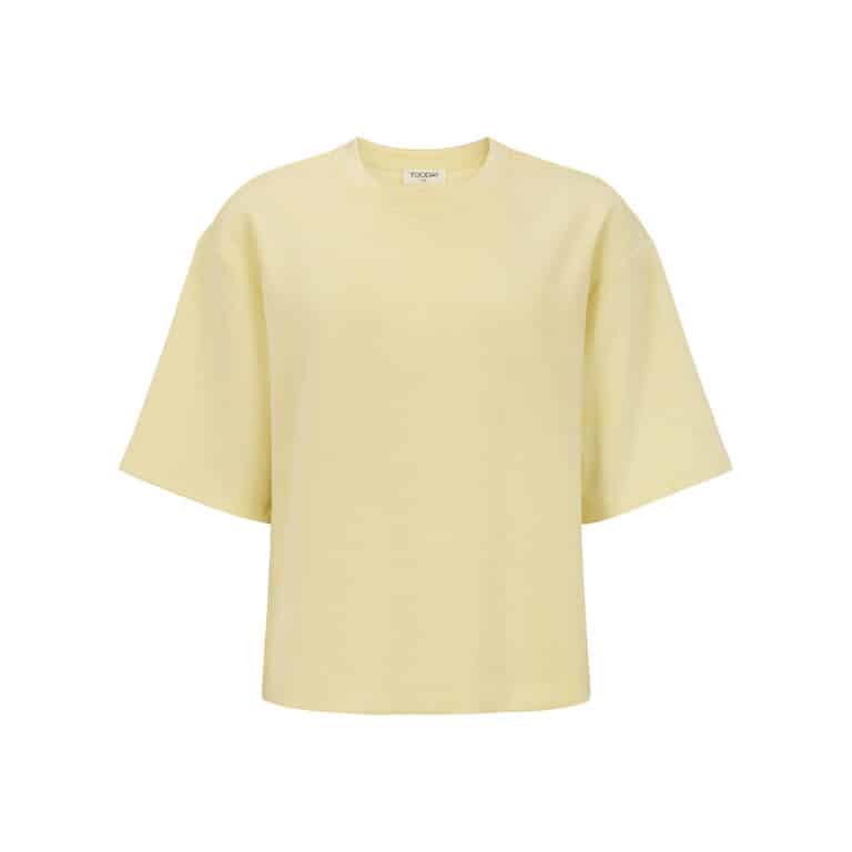 Azra lækker blød boxy t-shirt i gul  fra Tooday