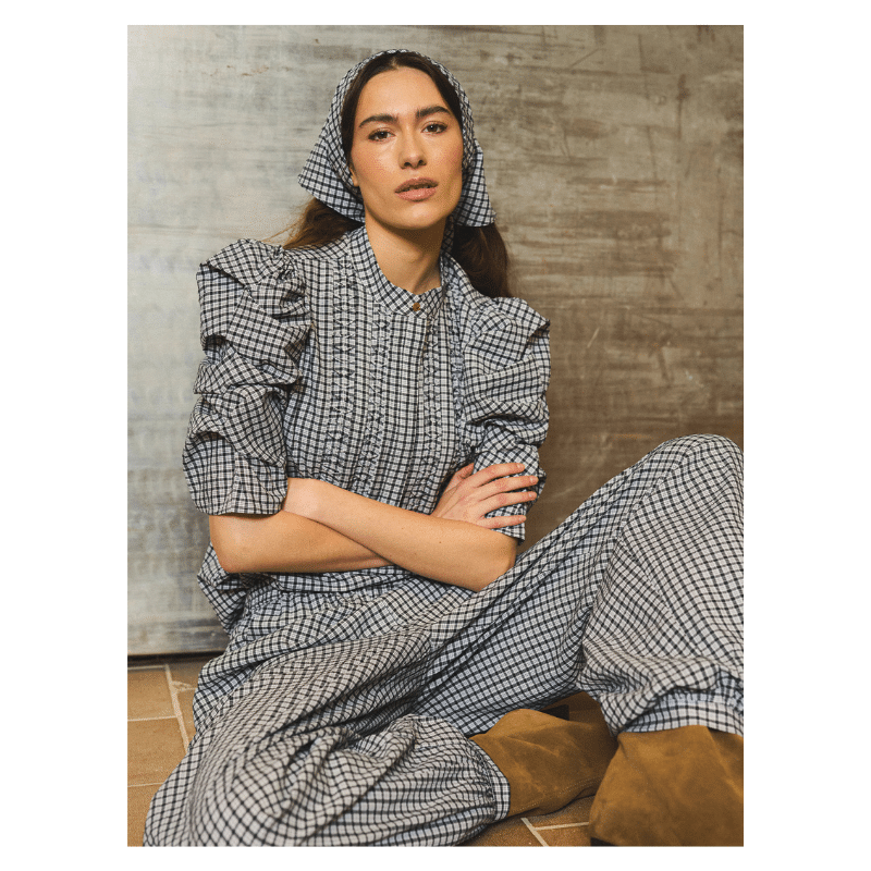 ANNSOFI GO LULLU BLOUSE - BLA CHE - Billede 2