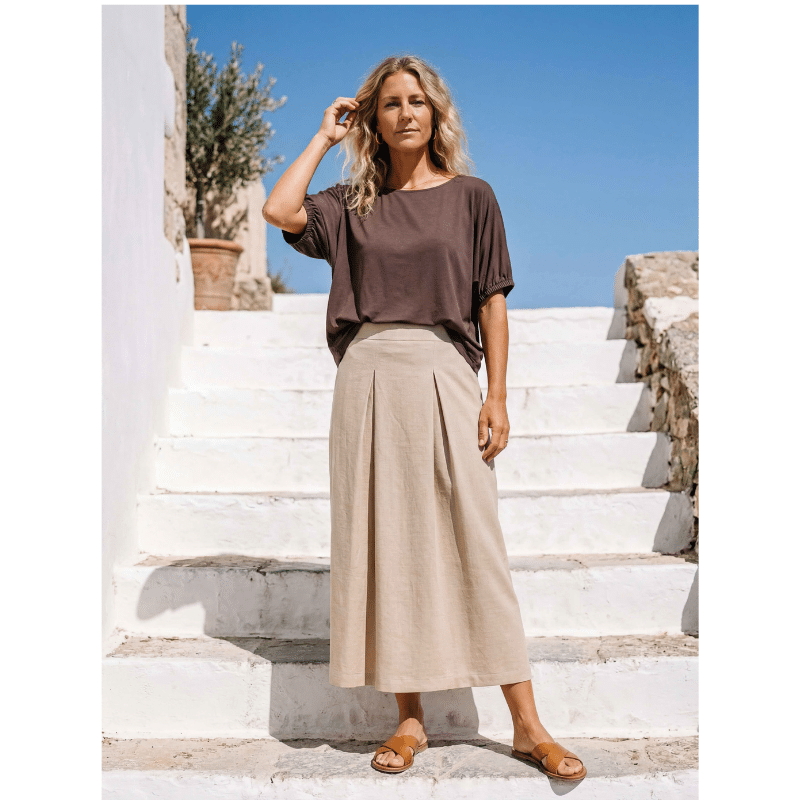 ATHENA T-SHIRT - MOCCA - Billede 2